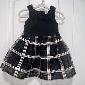 Janie and Jack Baby Plaid Organza Dress Size 3-6 Months